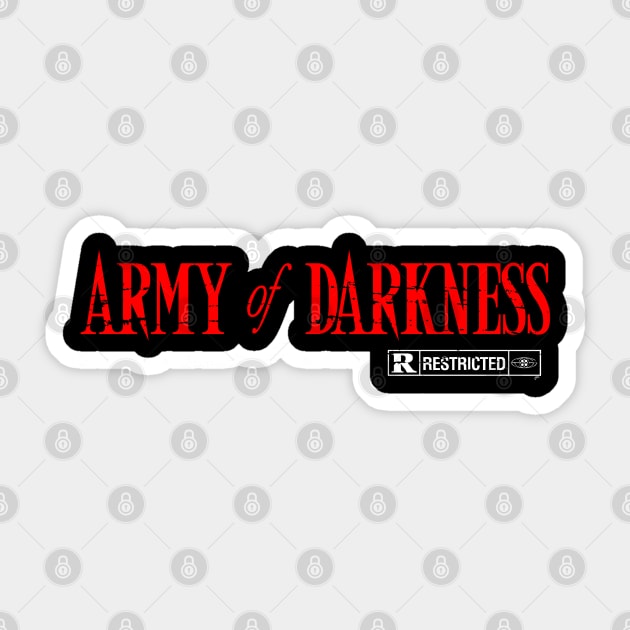 Army of Darkness, distressed Sticker by MonkeyKing